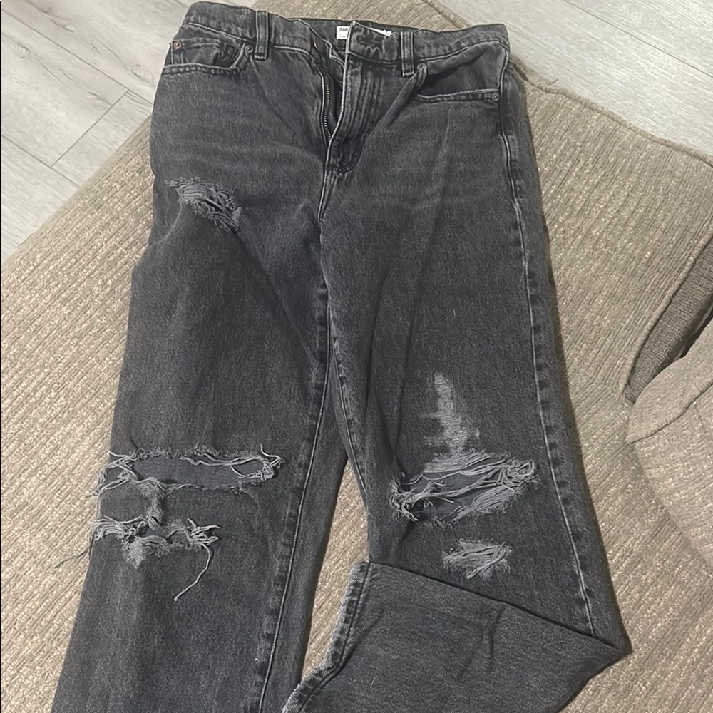 Stylish Black Distressed Women's Jeans